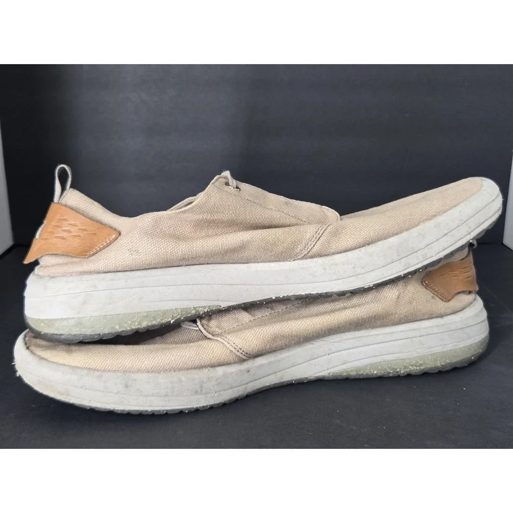 Merrell Gridway Tan Canvas Shoes Lace Up Comfort Flats Sneakers Mens Size 13